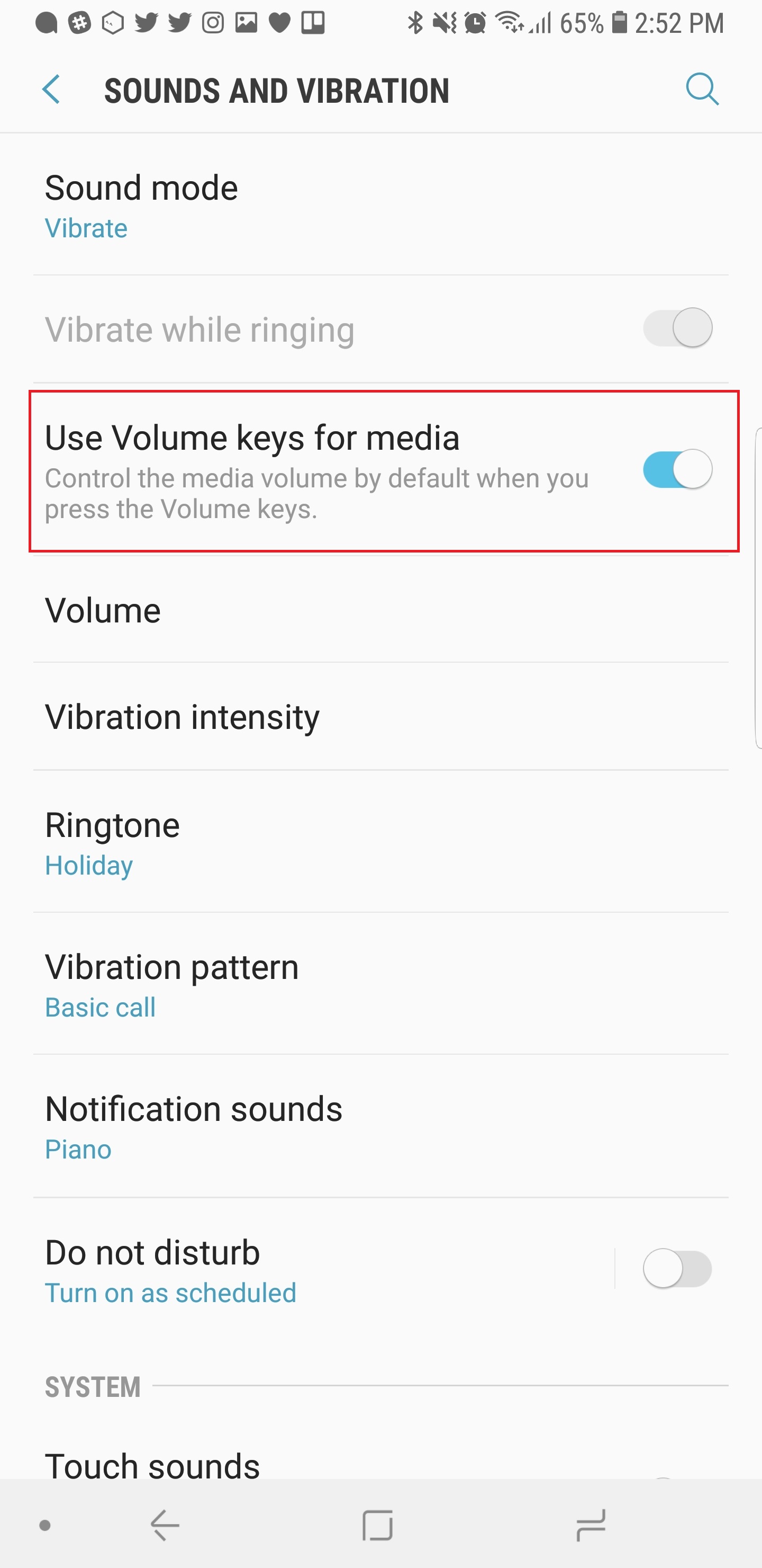 Manage Sounds and Vibration on a Samsung Galaxy S8 - VisiHow