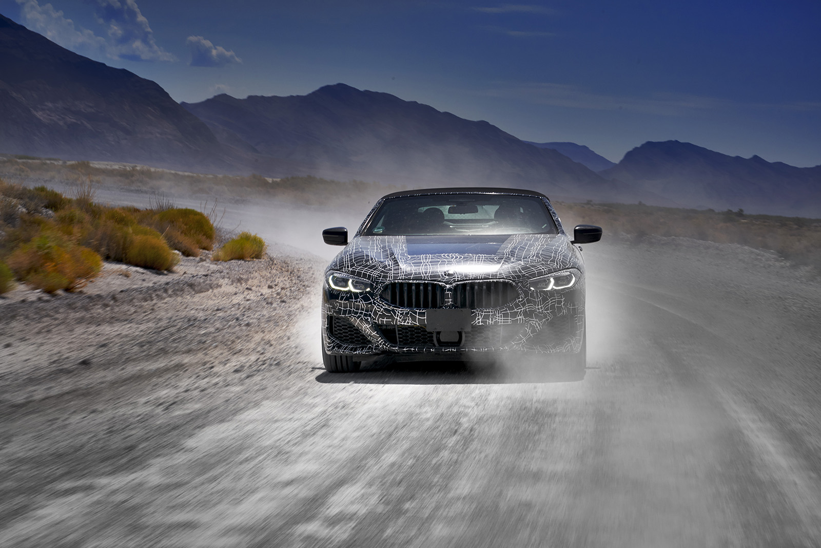 bmws tests its latest 8 series convertibles prototype in death valley bmw convertible testing  10