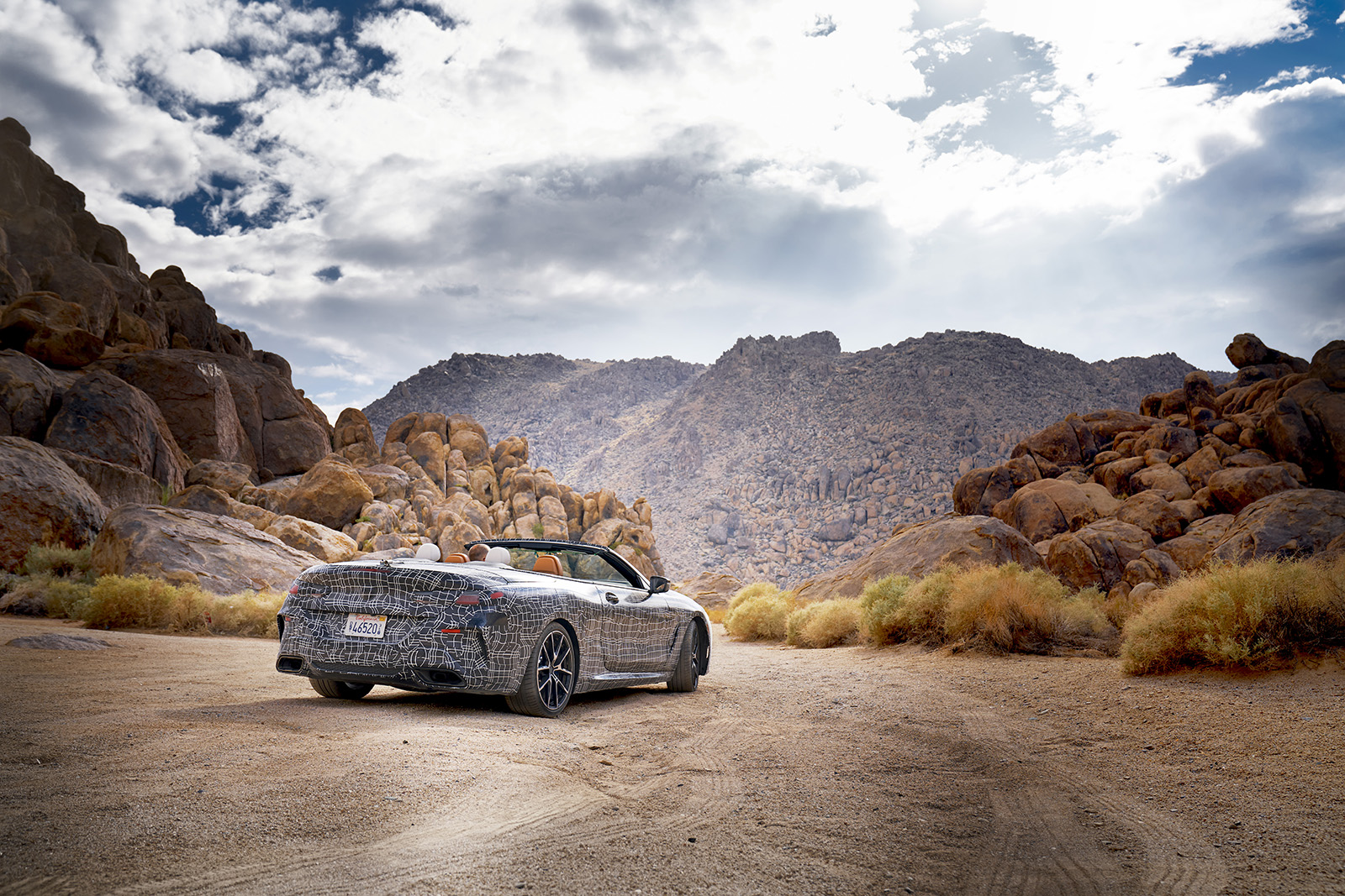 bmws tests its latest 8 series convertibles prototype in death valley bmw convertible testing  6