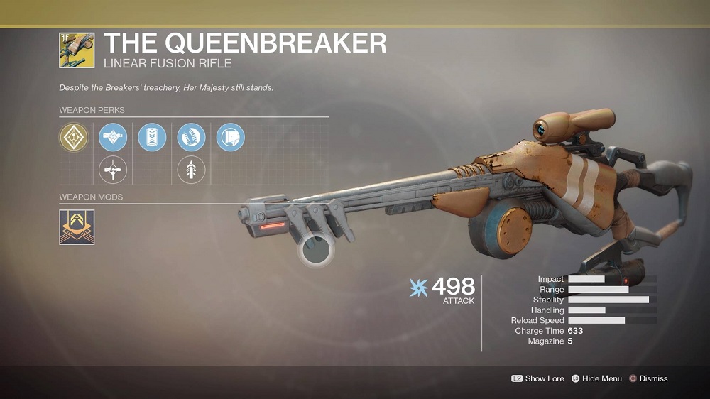 destiny 2 forsaken best weapons the queenbreaker