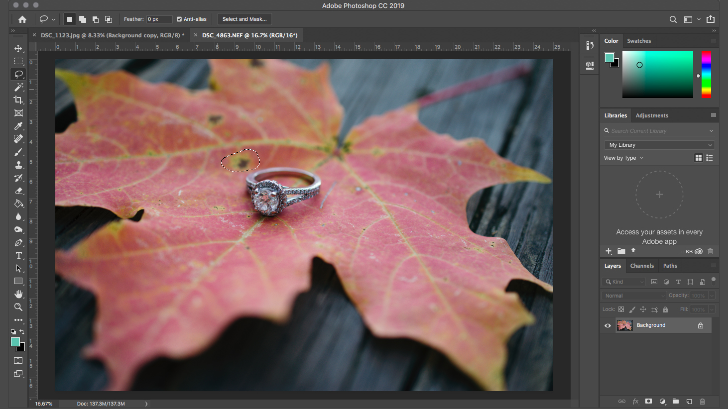 how to remove an object in photoshop content aware fill cafselectionleaf