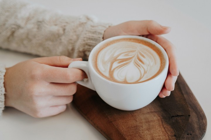 latte with foam art