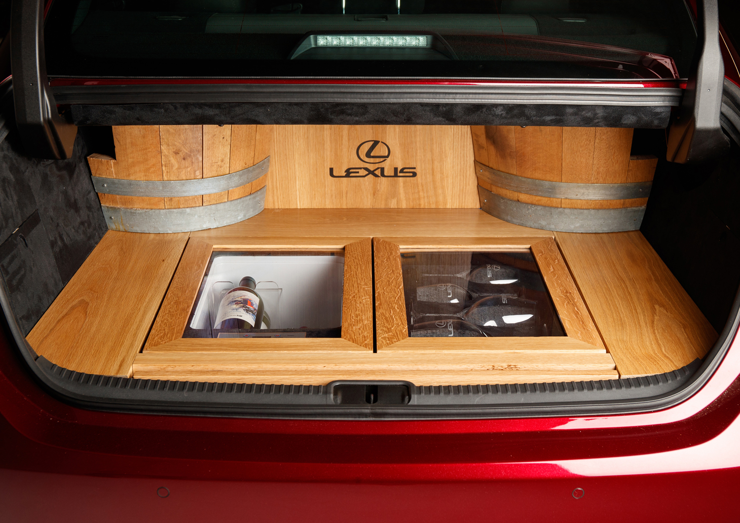 lexus es trunk mounted wine cooler sema 2018 7