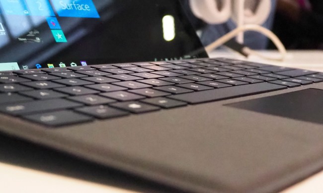 Close up of Microsoft Surface Pro 6 keyboard.