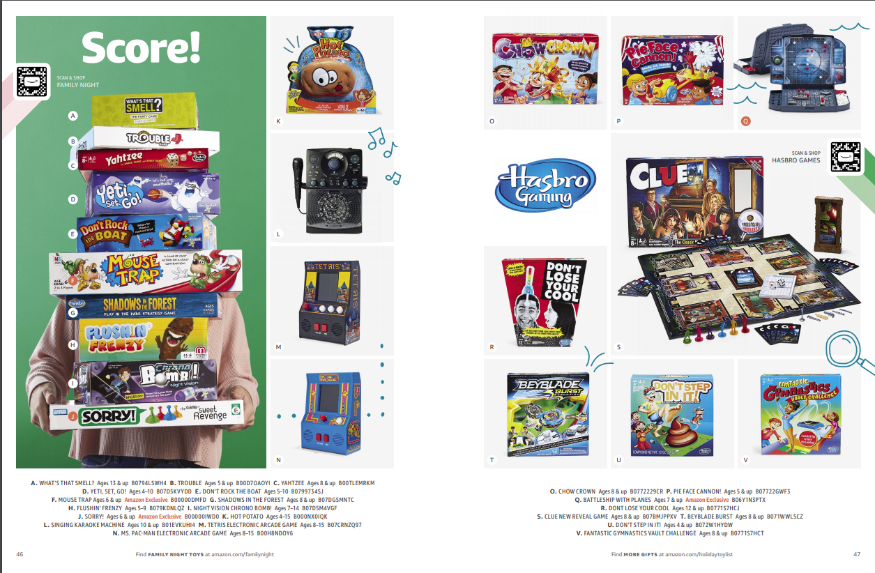 S Printed Holiday Toy Catalog