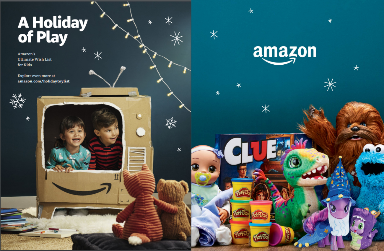 amazon toy catalogue holiday catalog front and back covers