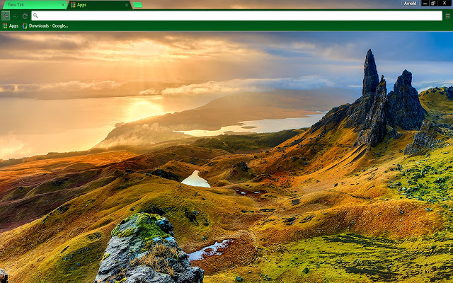 طرح زمینه کروم Isle of Skye Scotland.