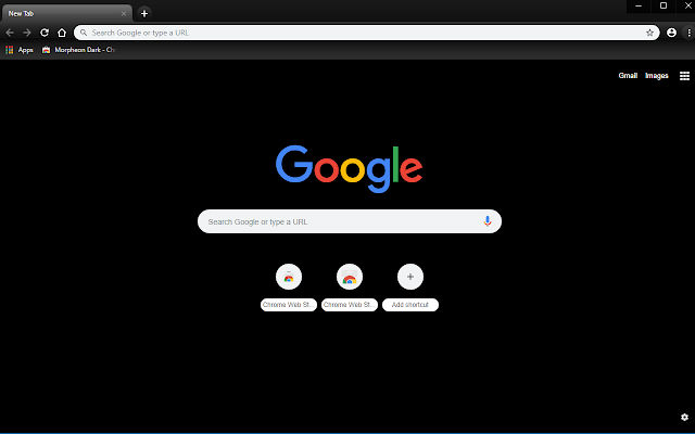 Morpheon Dark Chrome theme.