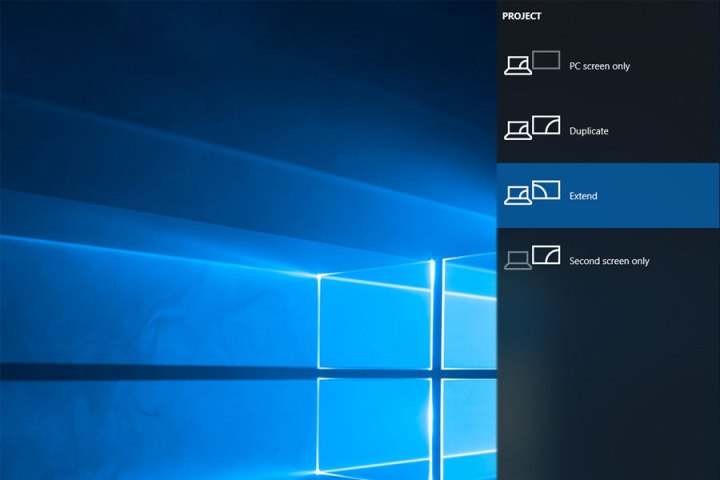 Windows sidebar menu for controlling multiple monitors.