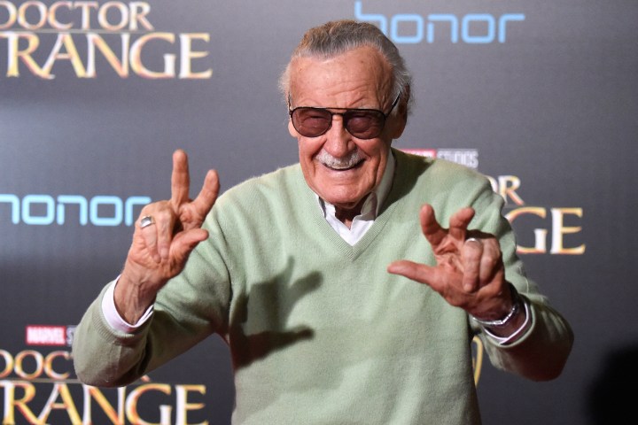 Stan Lee dead at 95, seen here attending Dr. Strange Premiere 