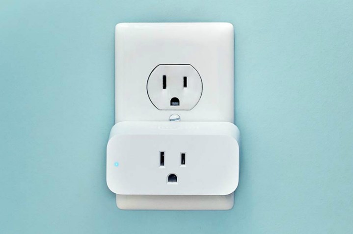 The Amazon Smart Plug on a wall socket.