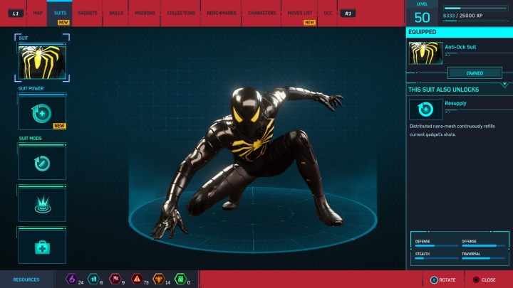 Spider-man in his anti-ock suit.