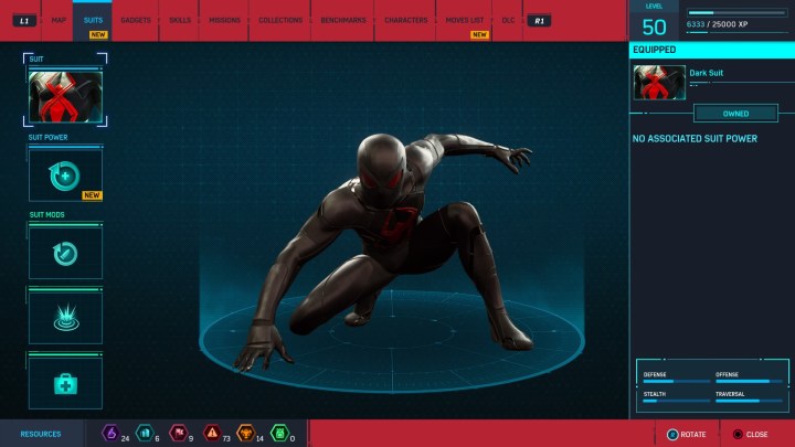 Spider-man in his dark suit.