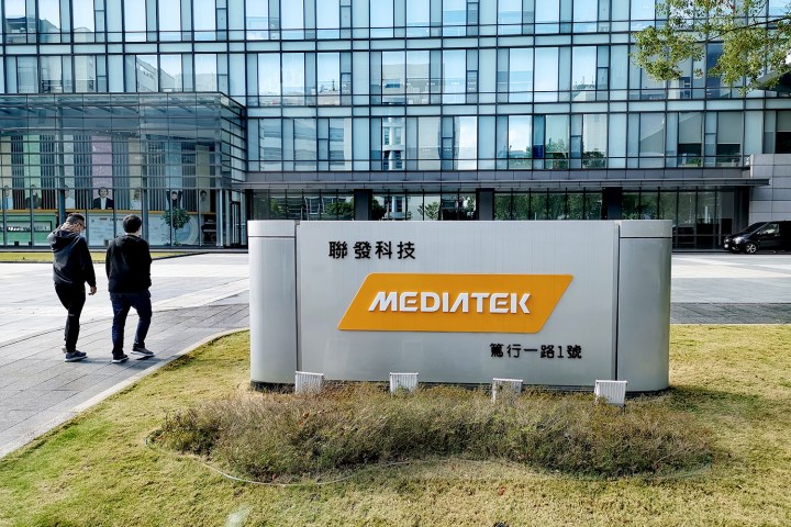 The sign outside MediaTek's headquarters in Taiwan.