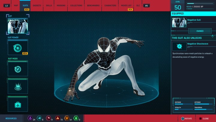 Spider-man in his negative suit.