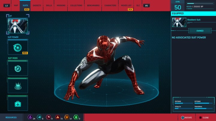 Spider-man in his resiliant suit.