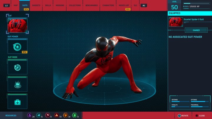 Spider-man in his scarlet 2 suit.