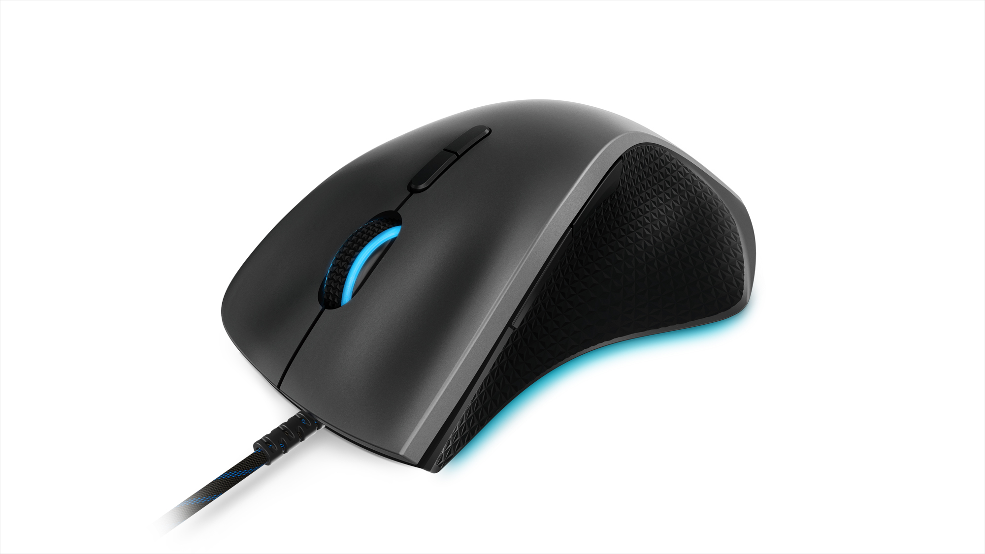 lenovo announce new legion gaming peripherals ces 2019 06 m500 ergonomic palm grip design blue glow