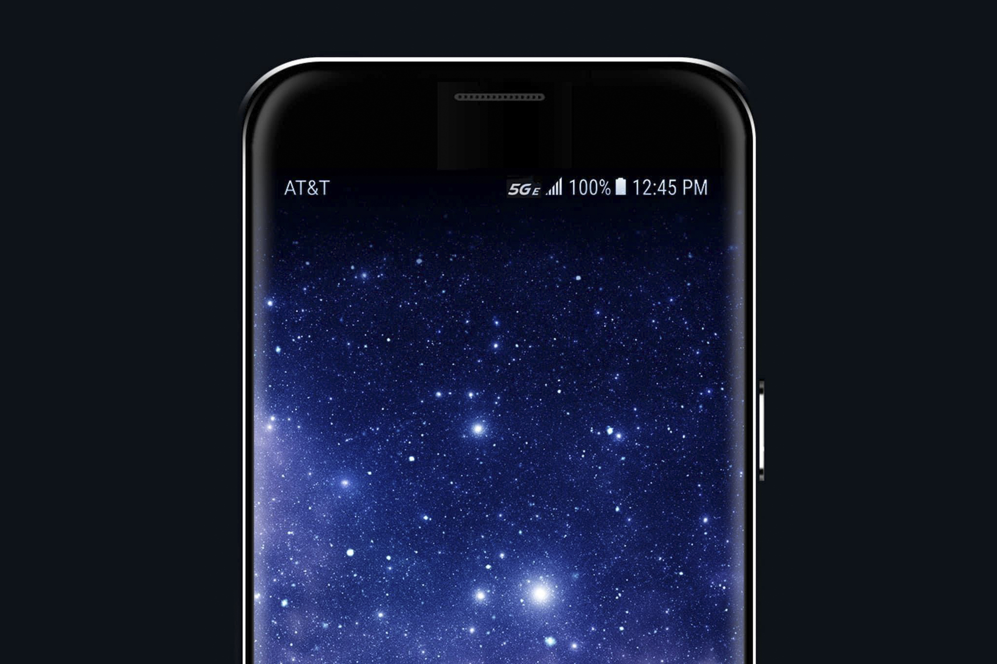 Um ícone indica 5G E em um telefone celular