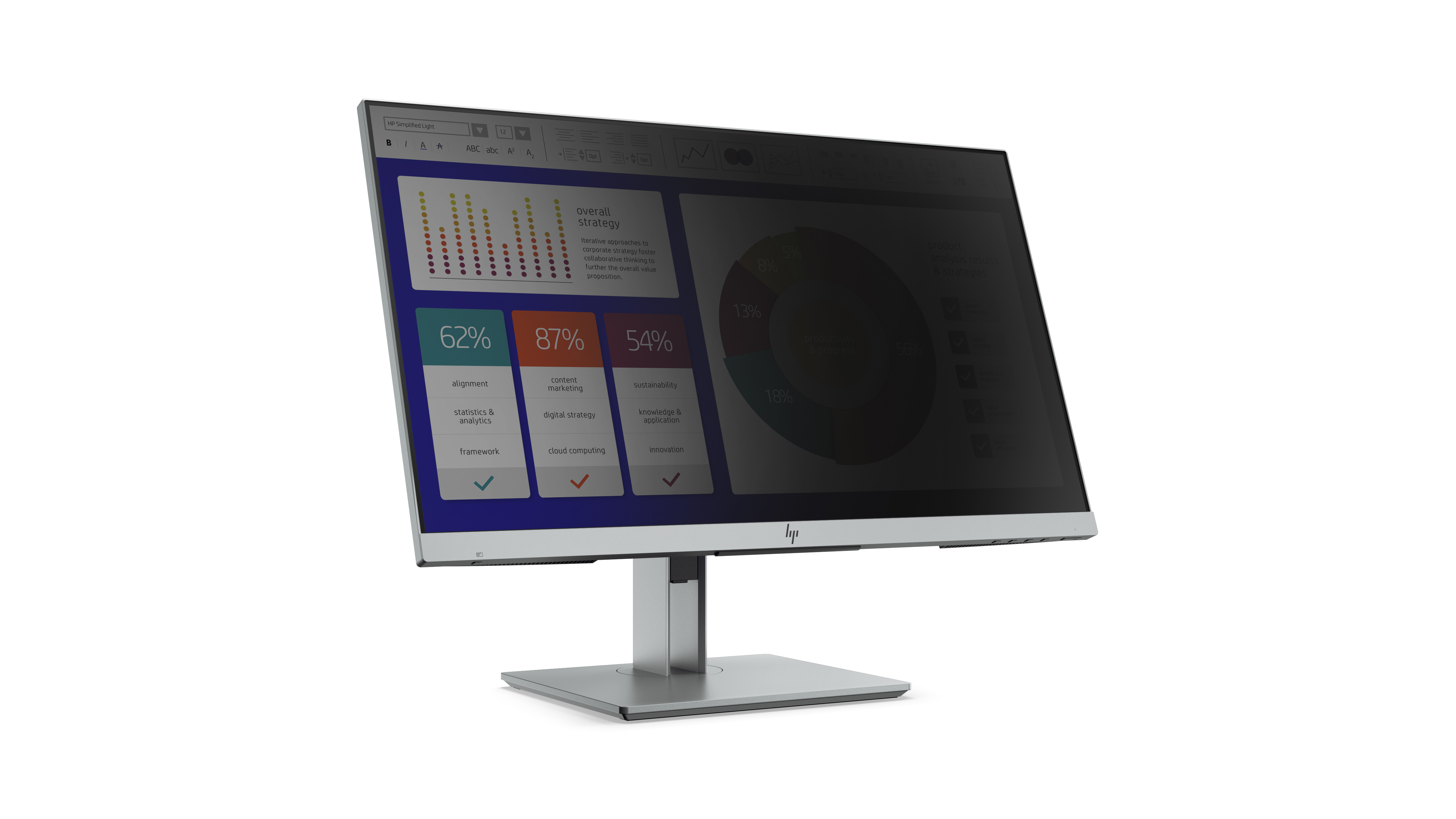 hp launches new monitors and all in one ces 2019 elitedisplay e243p sure view monitor front right w