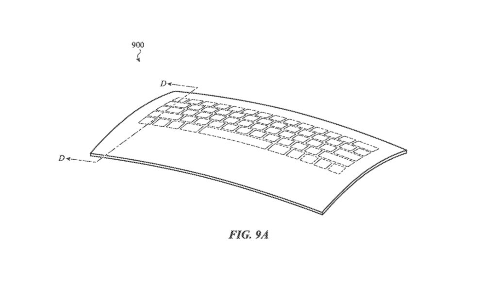 apple transformable glass keyboard macbook patent screen shot 2019 01 31 at 5 16 00 pm