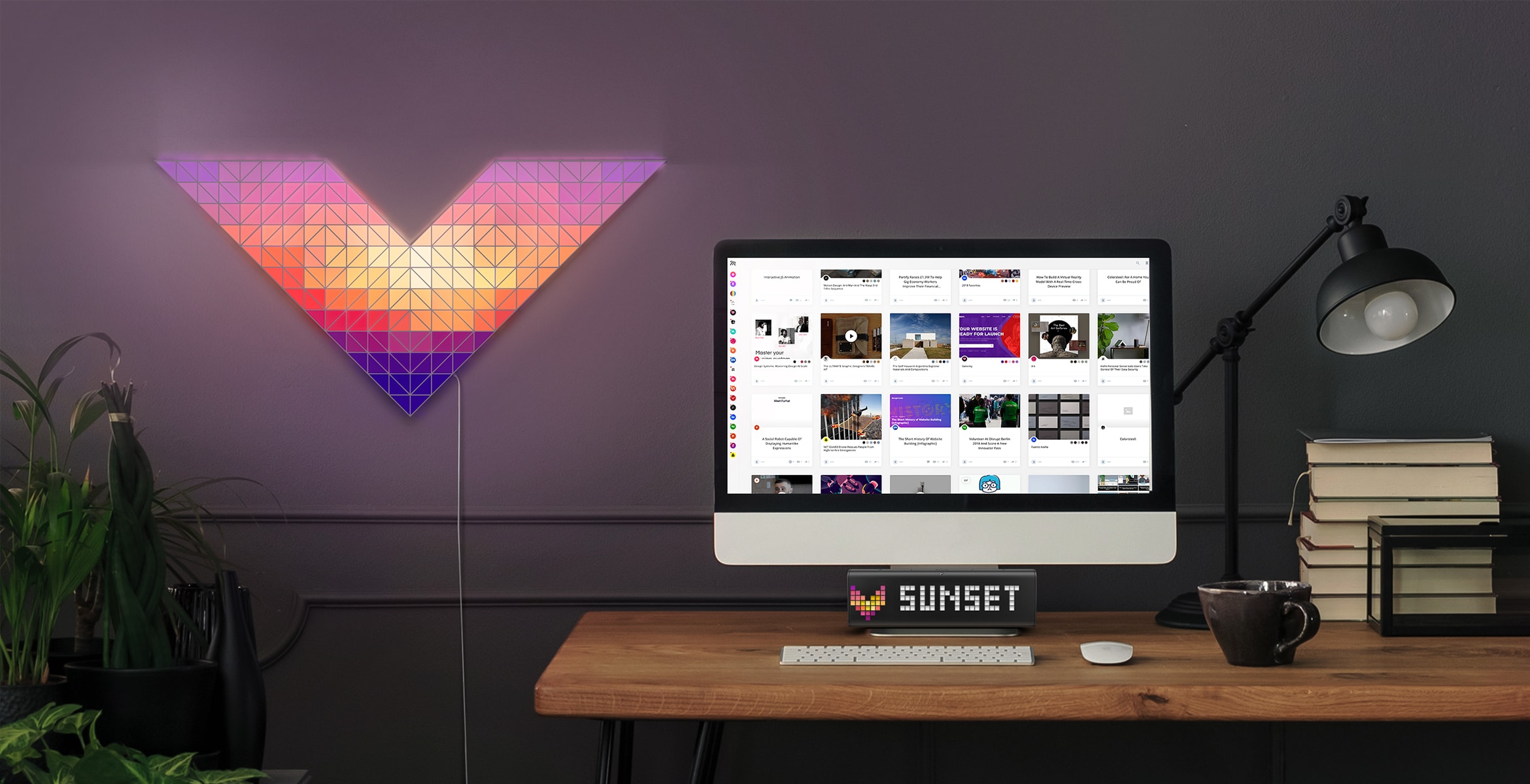 lametric sky lights ces 2019 sunset light