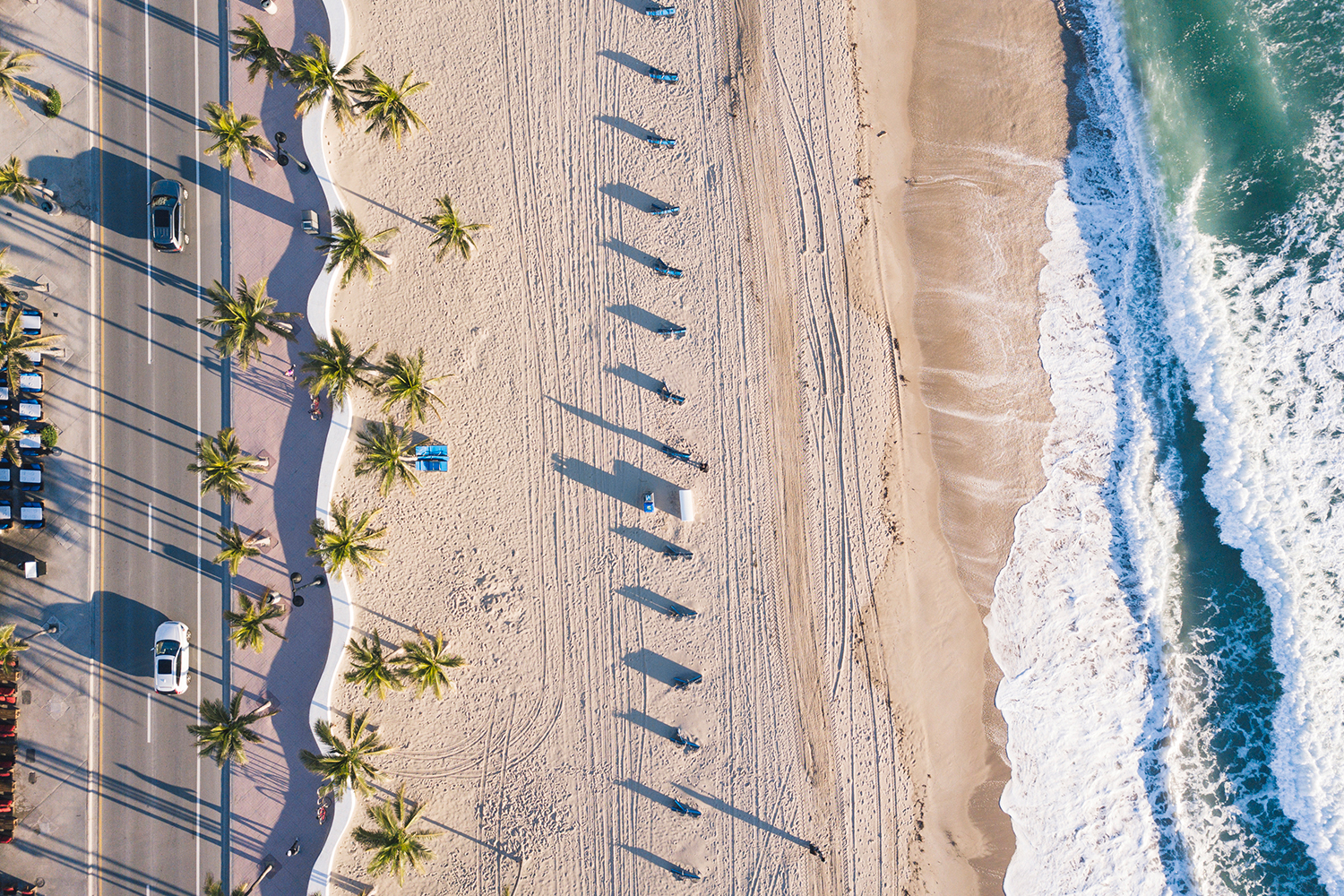 best drone photos beach traffic