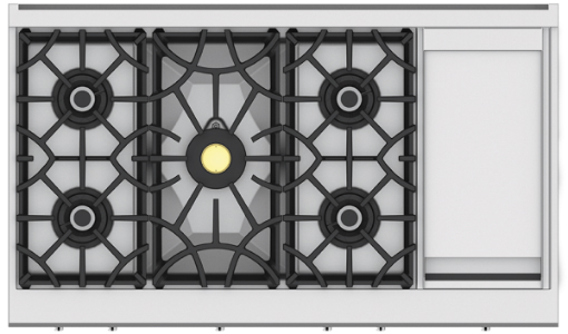 hestan commercial cooking suites home chefs 48 inch 5 burner rangetop with 12 griddle  krt series
