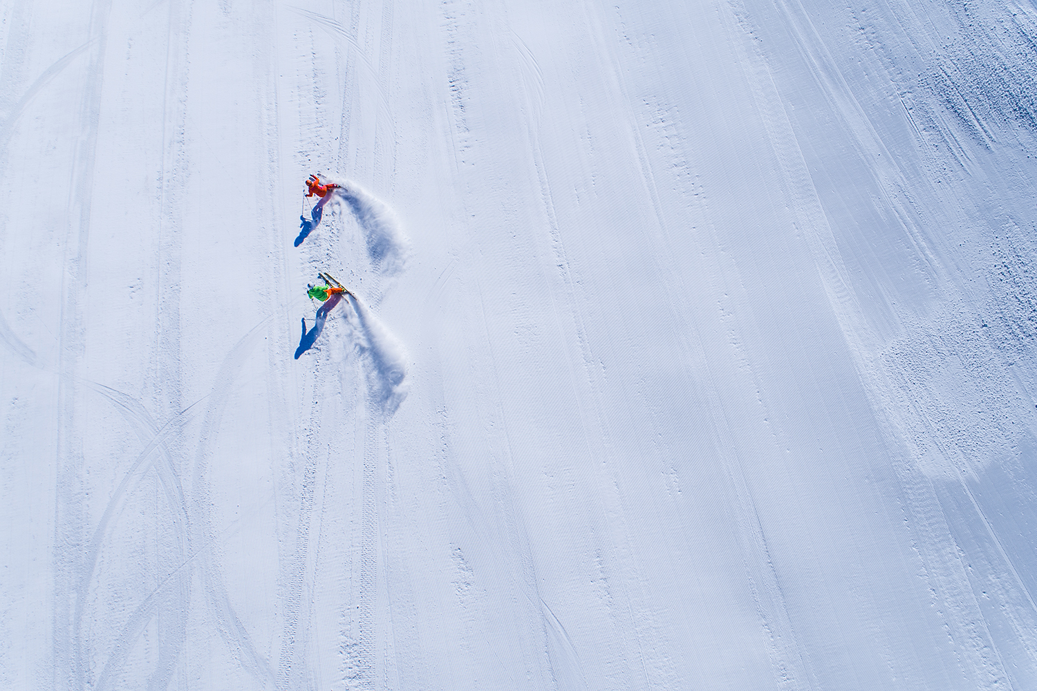 best drone photos skiers