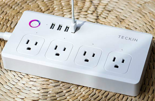 teckin smart power strip amazon echo google home deal wifi plug multiple outlet surge protector usb bar 5