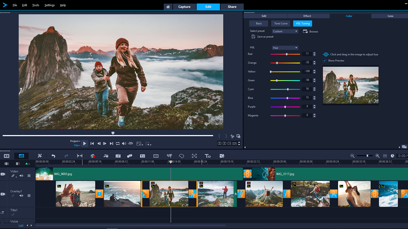 corel videostudio ultimate 2019 launch  color grading