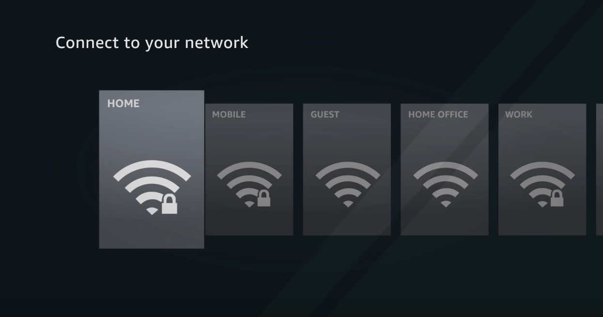 A screen showing several Wi-Fi connection icons.
