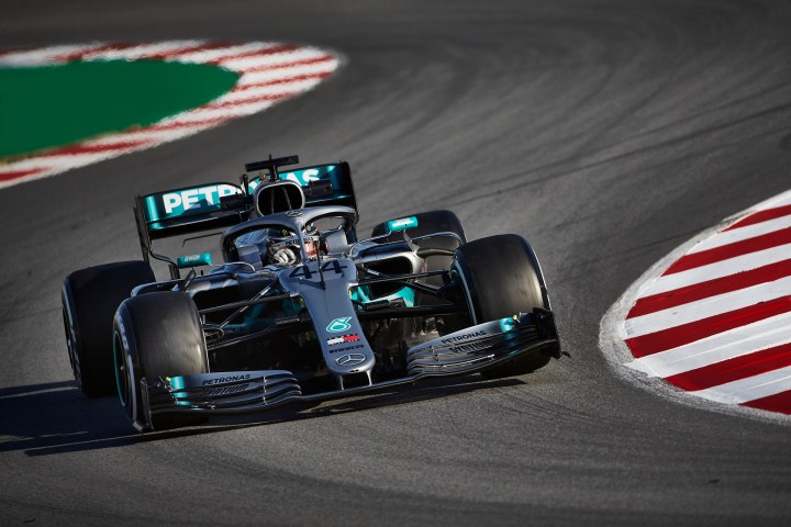 Mercedes-AMG F1 Racing on track