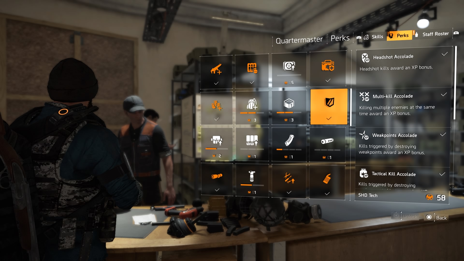 Purchase Accolade perks | How to level fast and reach the endgame in The Division 2