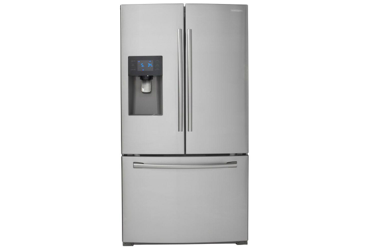 home depot chops samsung and lg french door fridge prices  24 6 cu ft refrigerator in stainless steel model rf263beaesr 01
