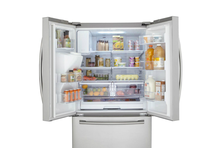 home depot chops samsung and lg french door fridge prices  24 6 cu ft refrigerator in stainless steel model rf263beaesr 02