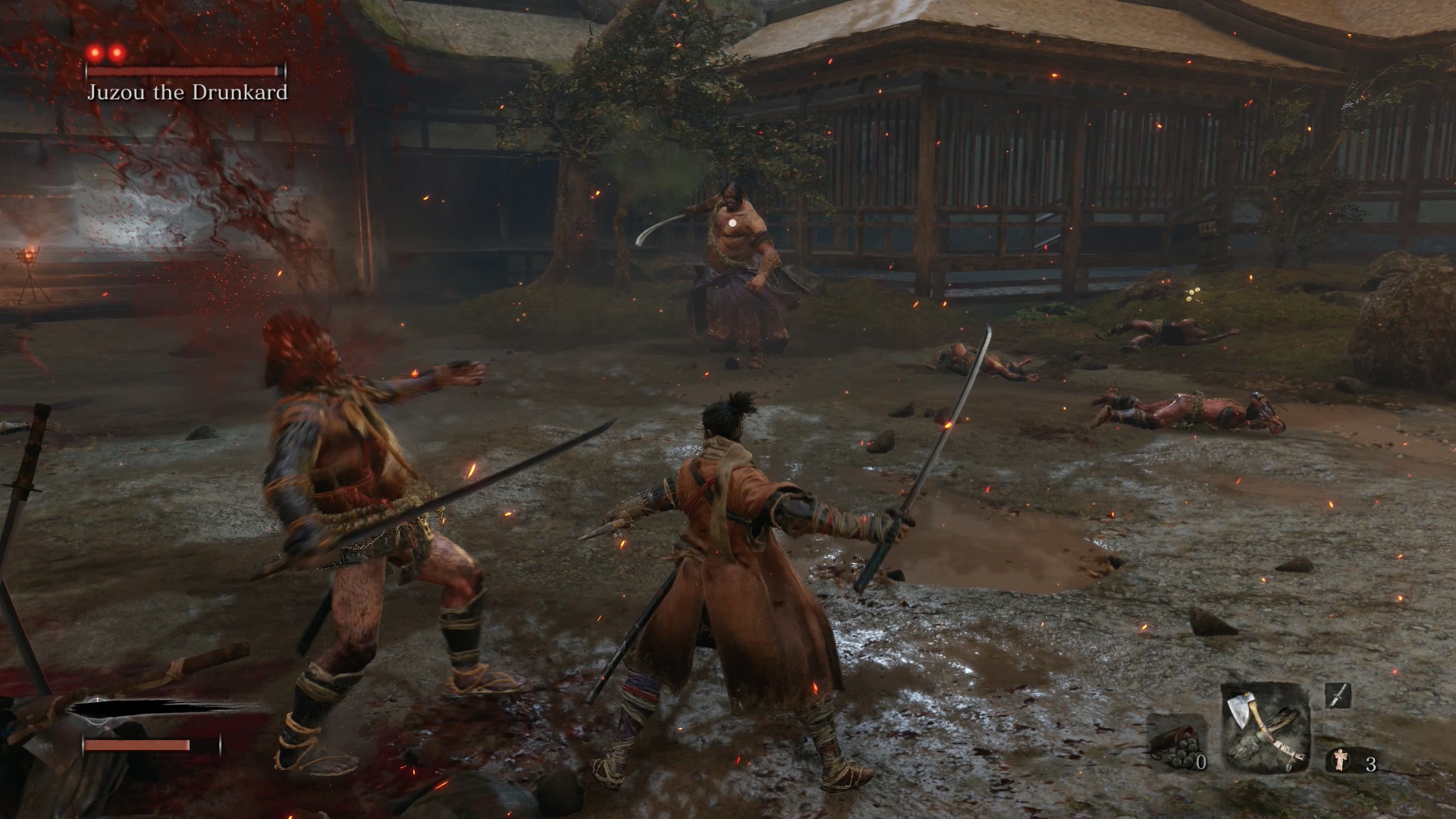 Clear out regular enemies first | How to beat Jouzou The Drunkard in Sekiro: Shadows Die Twice