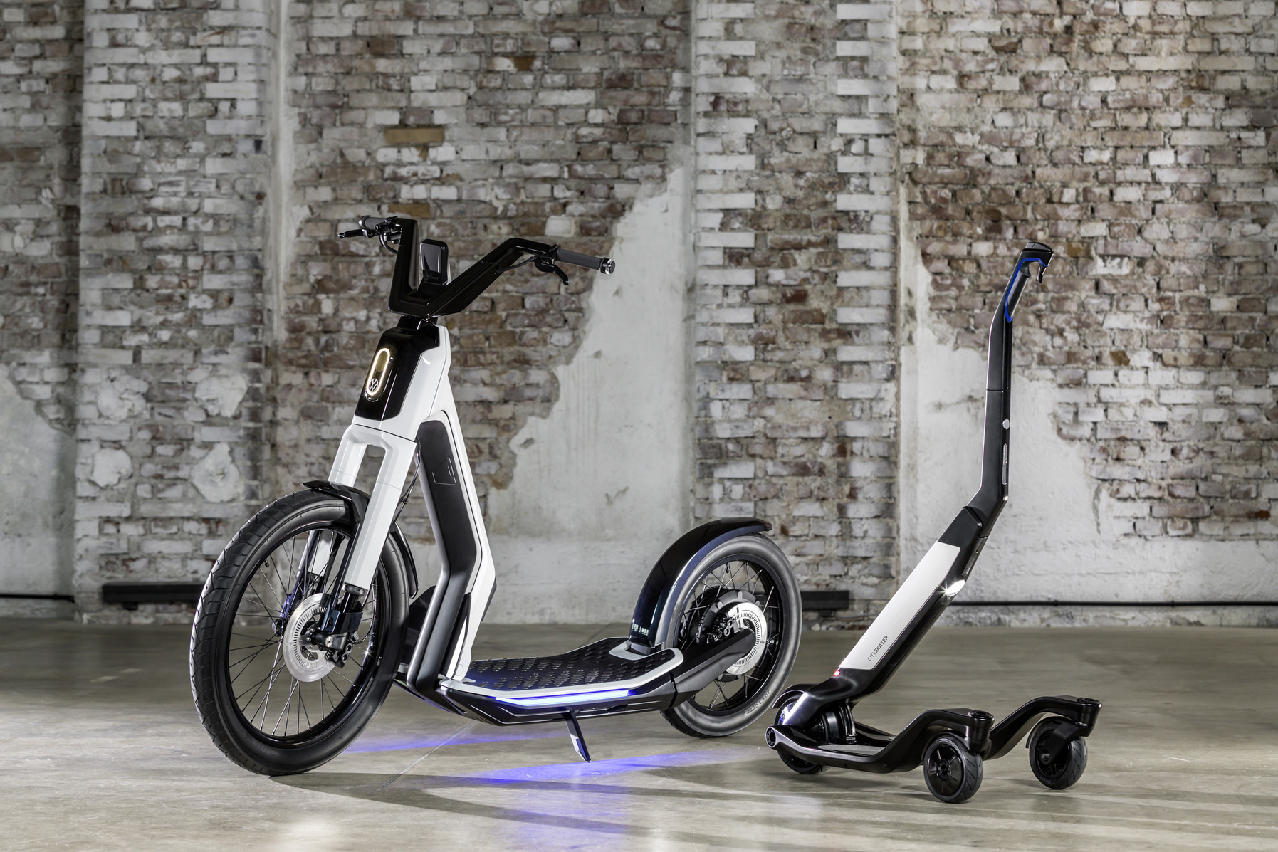 volkswagen offers two cool scooter designs for zipping around town die neuen studien streetmate  li und cityskater re