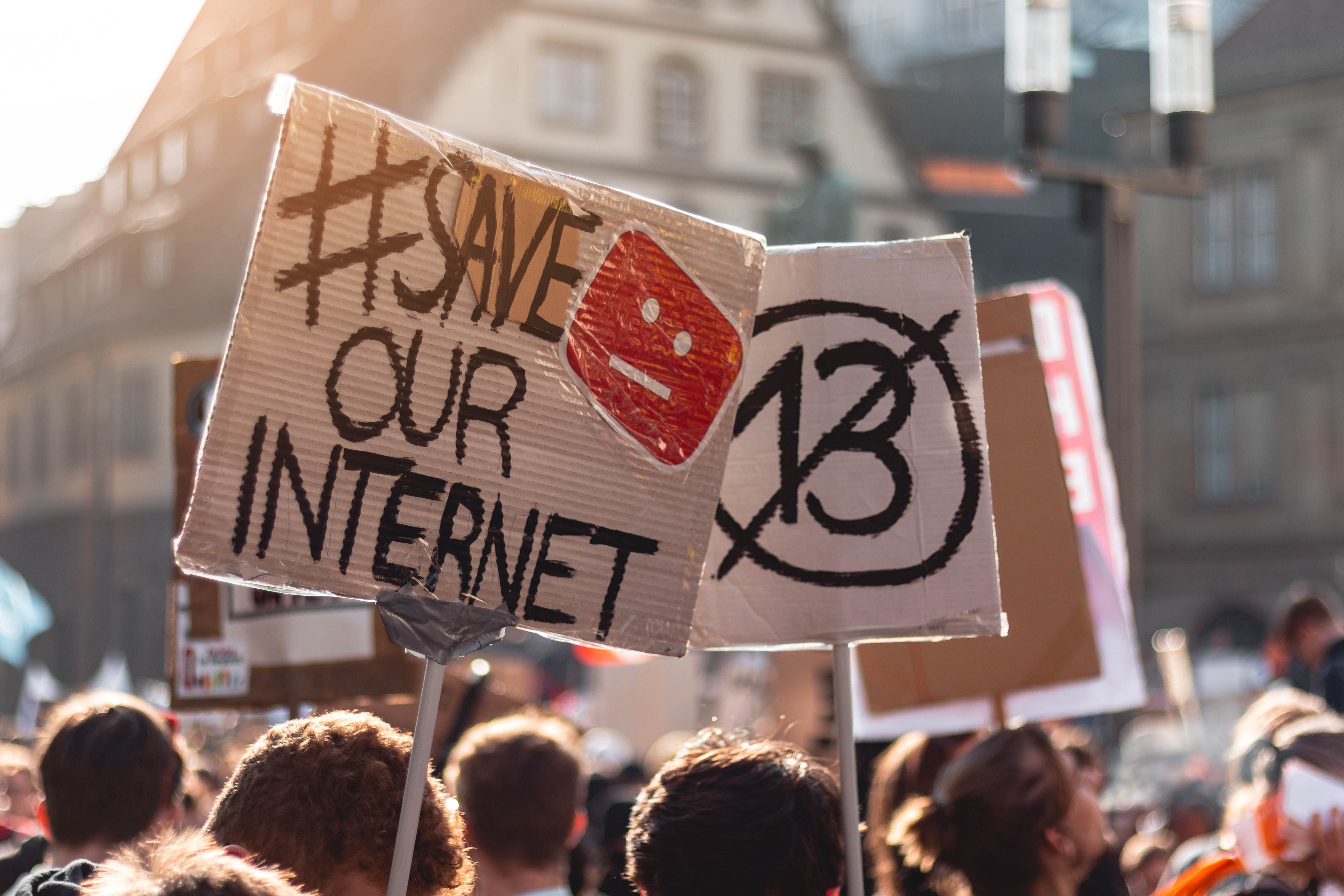 Save the Internet protest stock photo