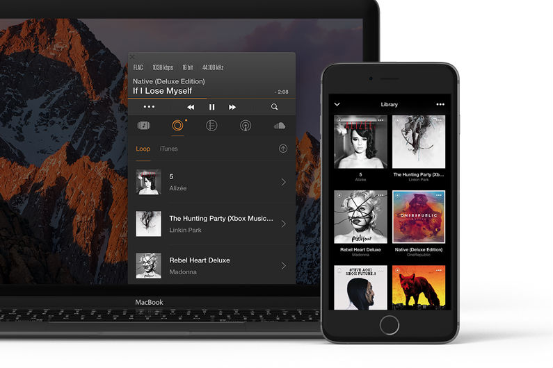 O reprodutor de música VOX sincroniza músicas e listas de reprodução entre um Mac e um iPhone. 