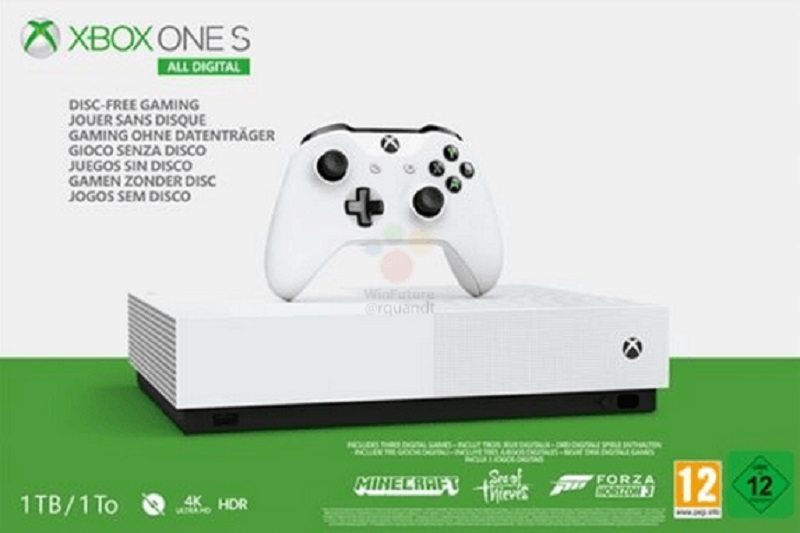 xbox one s all digital edition design price leaked 3