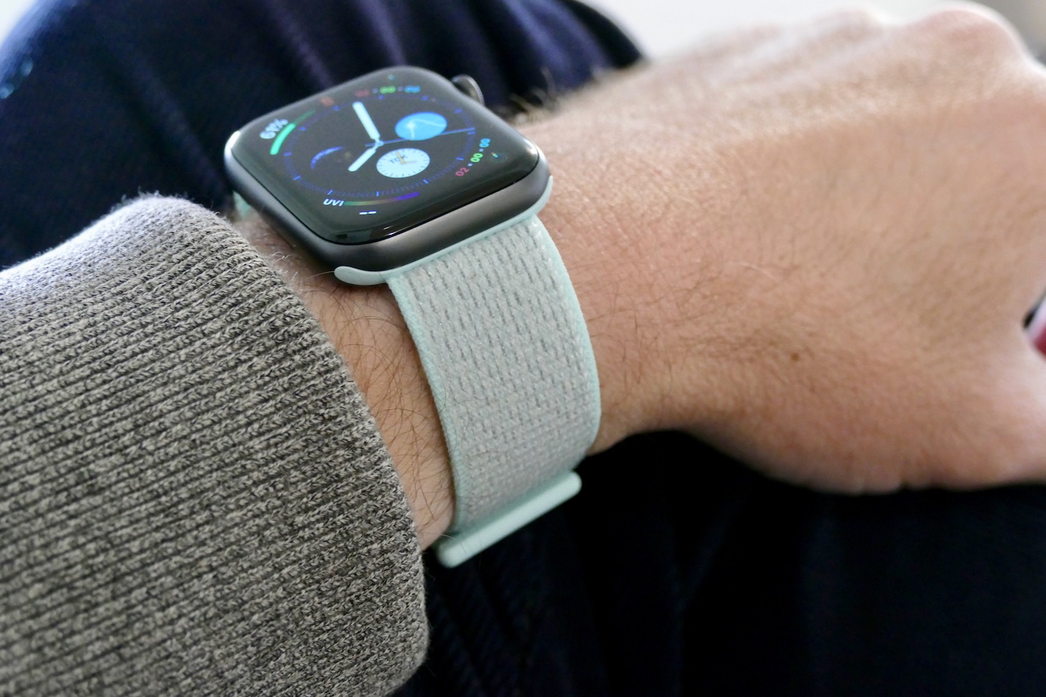 apple watch spring straps roll product impressions sport loop teal