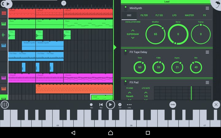Screenshot of the FL Studio Mobile app.