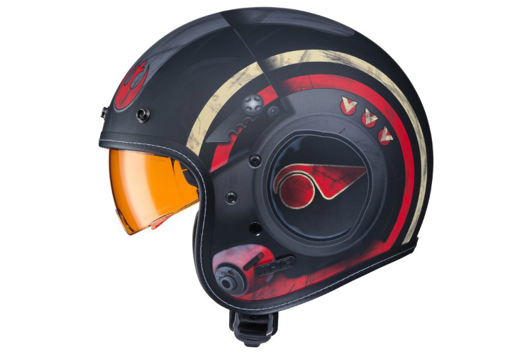 revzilla light saber on star wars motorcycle helmet prices hjcis5 poe dameron black red 750x500 2