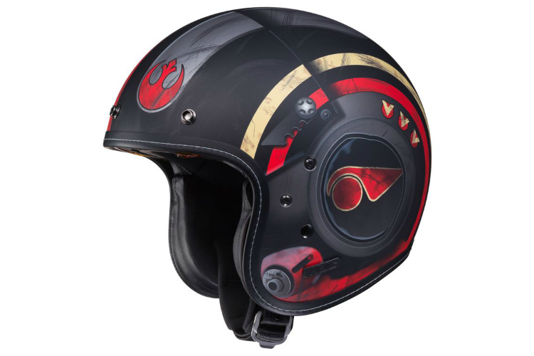 revzilla light saber on star wars motorcycle helmet prices hjcis5 poe dameron black red 750x500