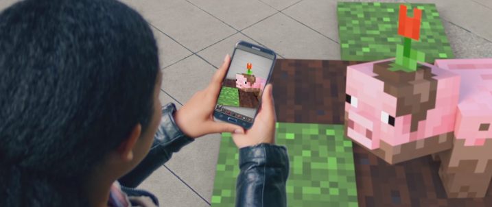 AR Minecraft augmented reality reveal Microsoft Build 2019