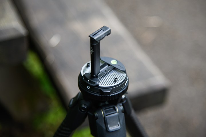The Peak Design Travel Tripod has a clever phone mount.