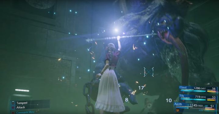Final Fantasy 7 Remake E3 2019 combat gameplay mechanics real time turn based
