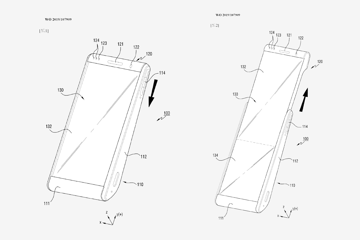 rollable samsung smartphone patent 2019 galaxy roll patents 2