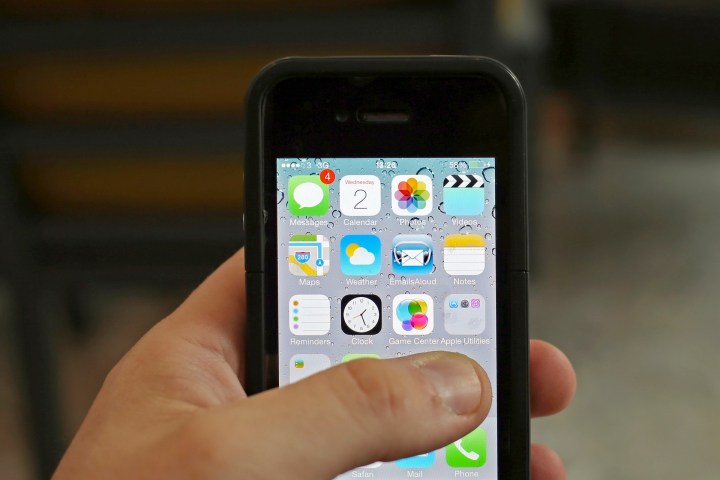 ios 7 auf einem iPhone.